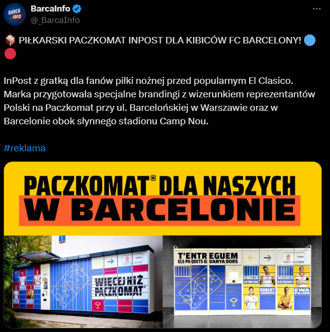 Tak wyglądają PACZKOMATY z okazji El Clasico :D